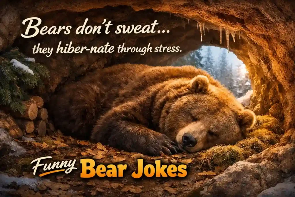 Bears don’t sweat they hiber-nate through stress.