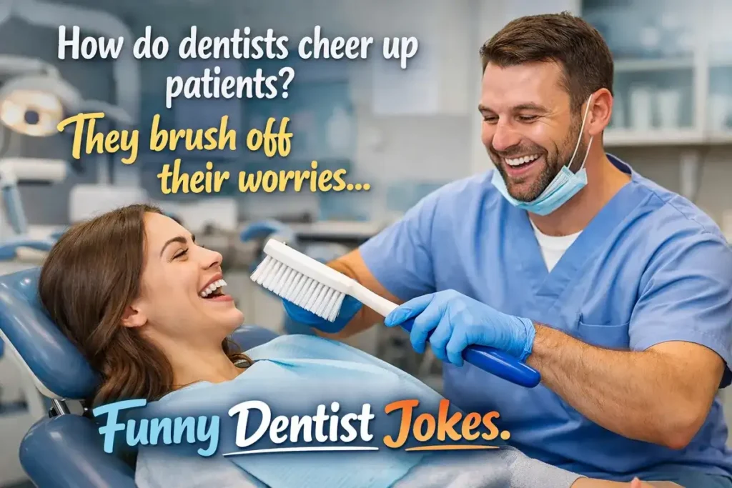 How do dentists cheer up patients? They brush off their worries.
