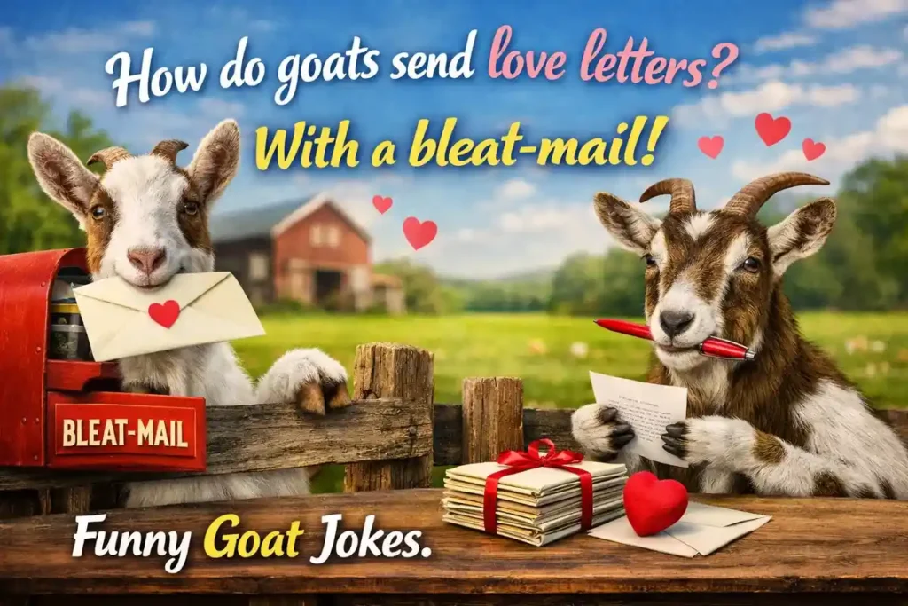 How do goats send love letters? With a bleat-mail.
