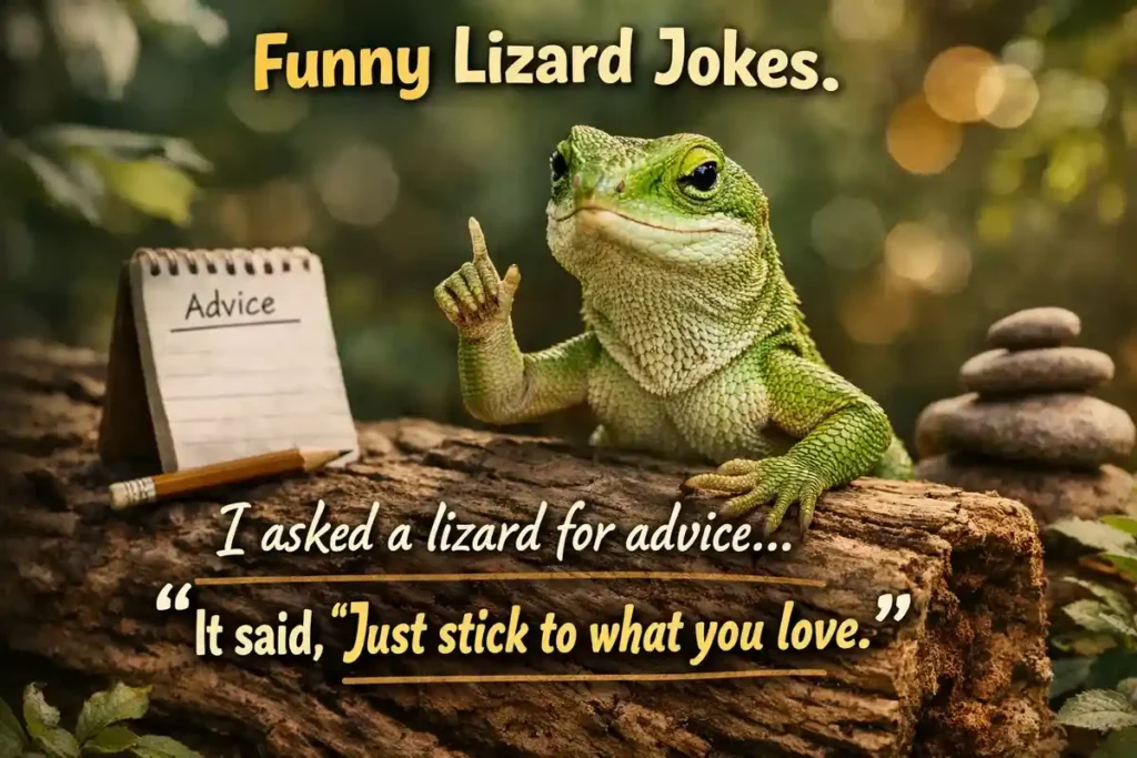 I asked a lizard for advice, it said just stick to what you love.