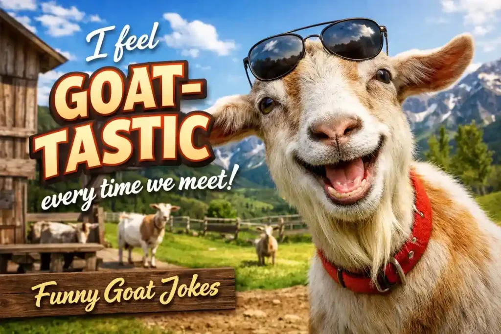 I feel goat-tastic every time we meet.