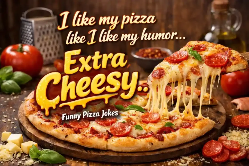 I like my pizza like I like my humor extra cheesy.