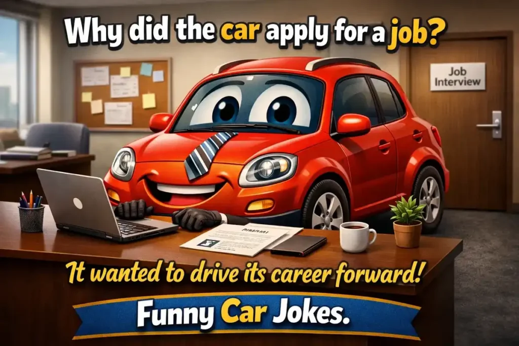 Why did the car apply for a job? It wanted to drive its career forward.