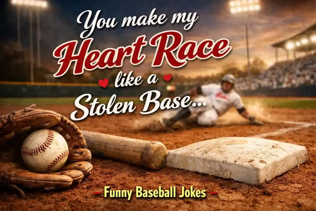 You make my heart race like a stolen base.