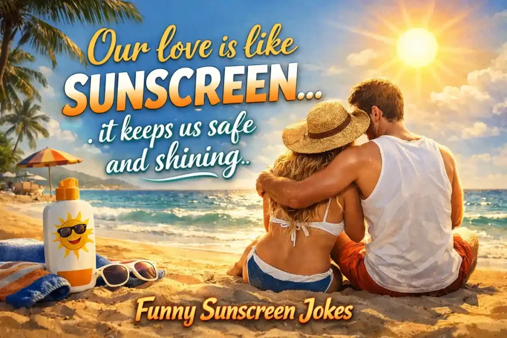 Our love is like sunscreen it keeps us safe and shining.