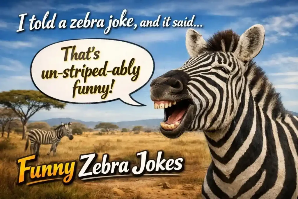 I told a zebra joke, and it said, “That’s un-striped-ably funny”.