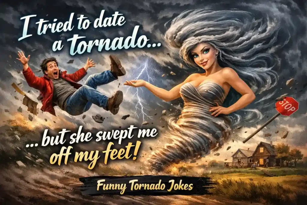 I tried to date a tornado but she swept me off my feet.