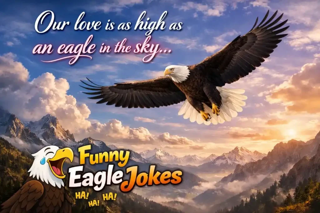Our love is as high as an eagle in the sky.