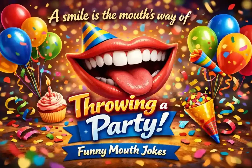 A smile is the mouth’s way of throwing a party.