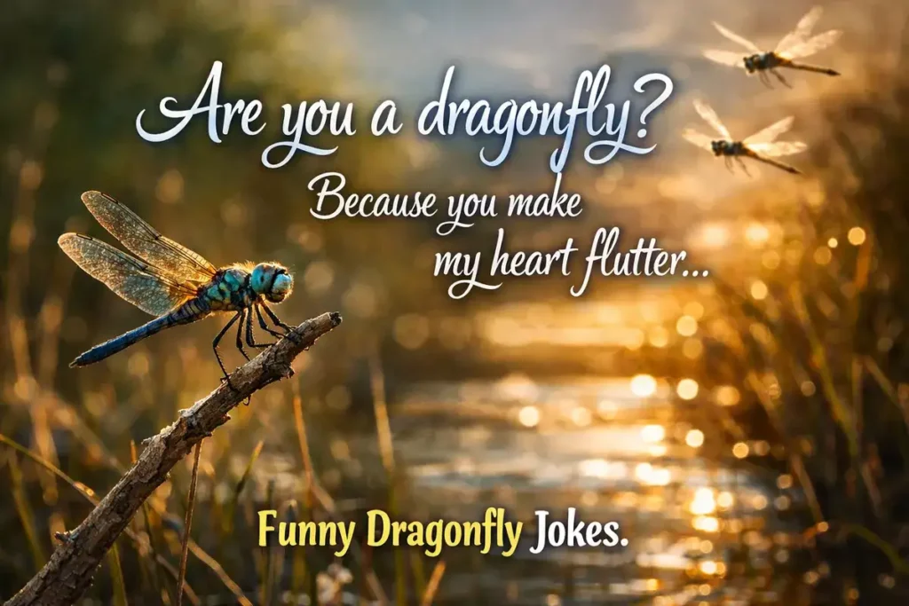 Are you a dragonfly? Because you make my heart flutter.