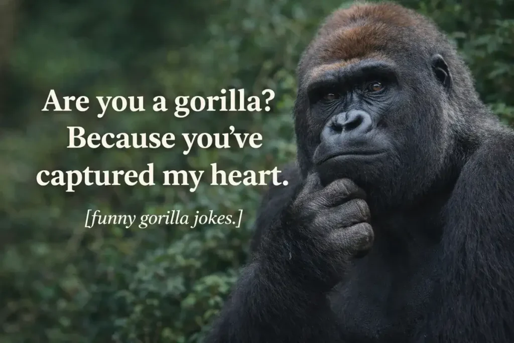 Are you a gorilla? Because you’ve captured my heart.