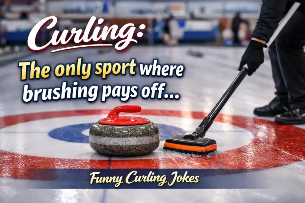 Curling: the only sport where brushing pays off.