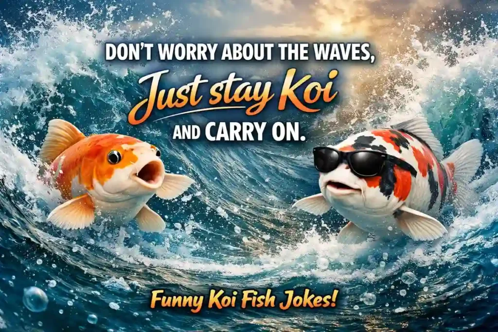 Don’t worry about the waves, just stay koi and carry on.