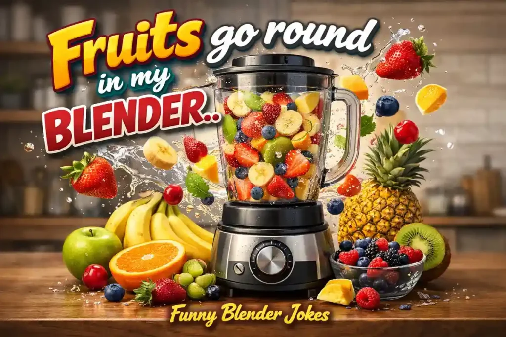Fruits go round in my blender.