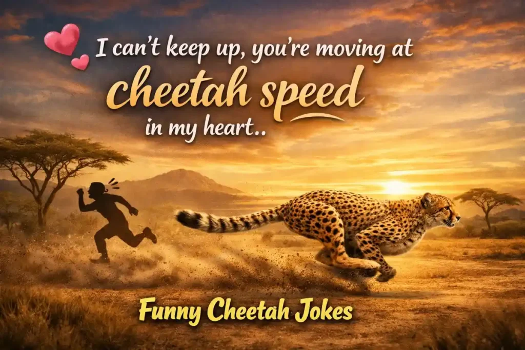 I can’t keep up, you’re moving at cheetah speed in my heart.