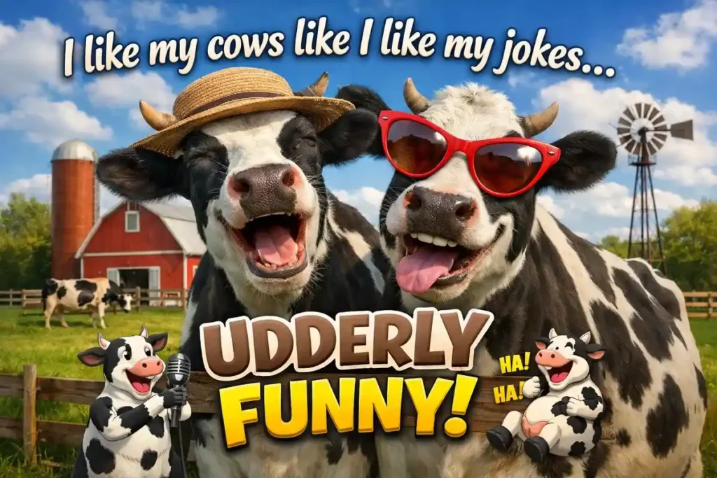 I like my cows like I like my jokes udderly funny.