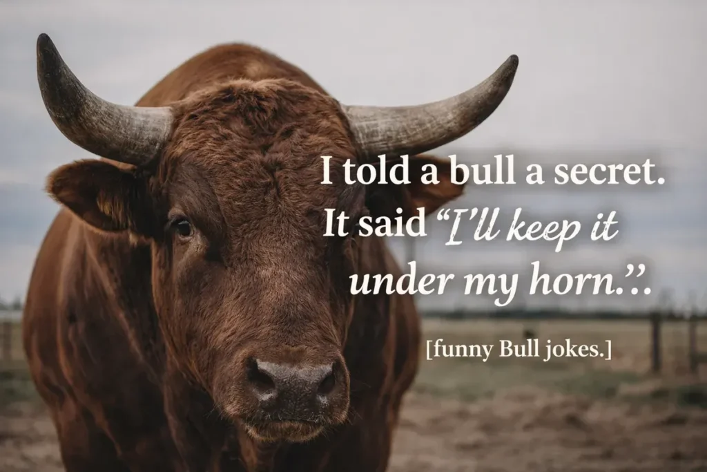 I told a bull a secret it said “I’ll keep it under my horn”.