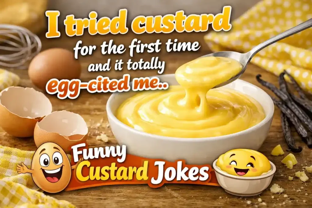 I tried custard for the first time and it totally egg-cited me.