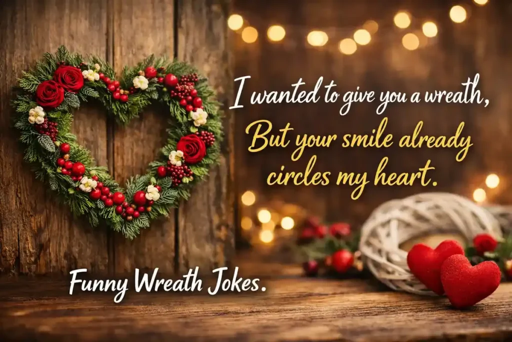 I wanted to give you a wreath, but your smile already circles my heart.