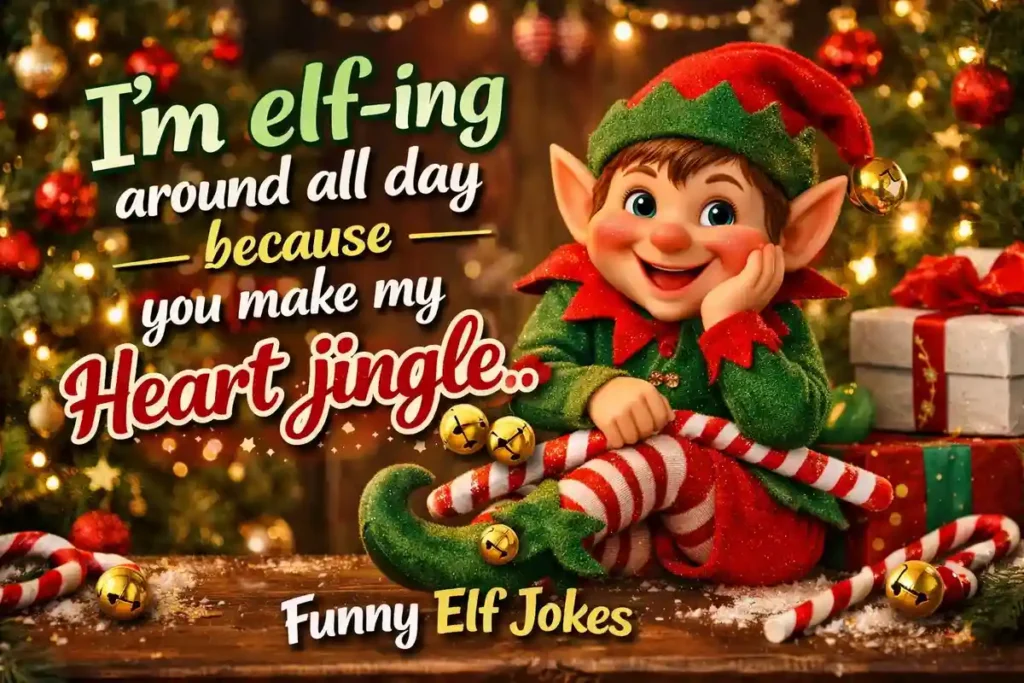 I’m elf-ing around all day because you make my heart jingle.