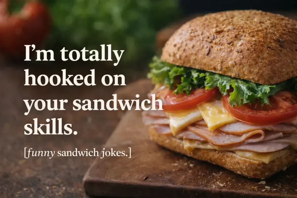 I’m totally hooked on your sandwich skills.
