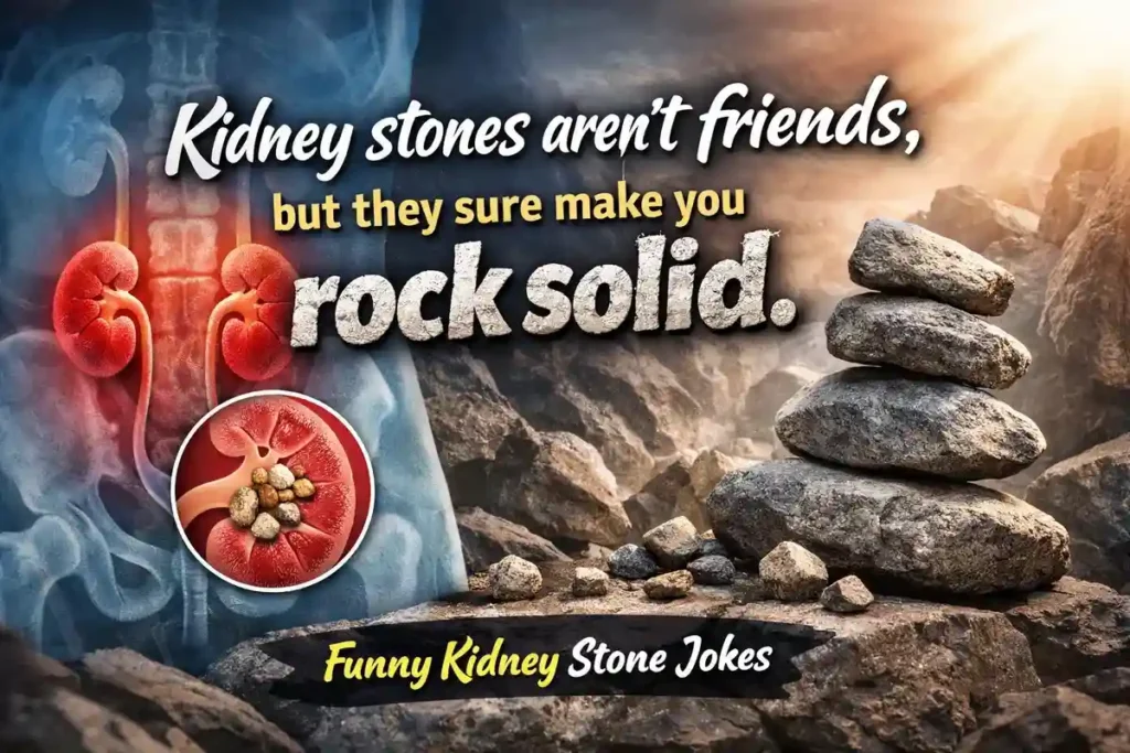 Kidney stones aren’t friends, but they sure make you rock solid.