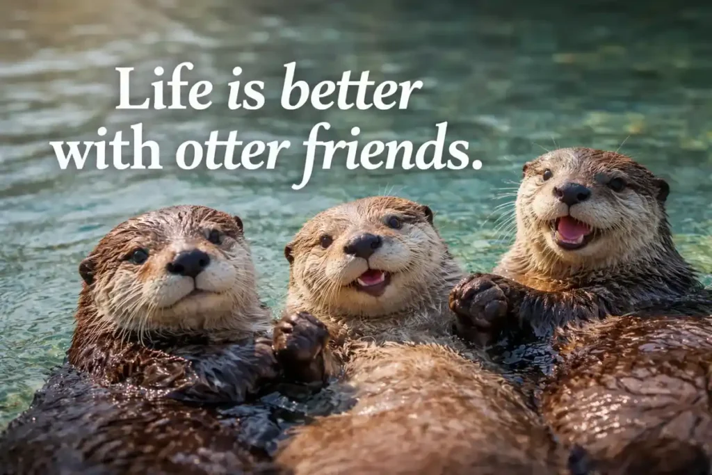 Life is better with otter friends.