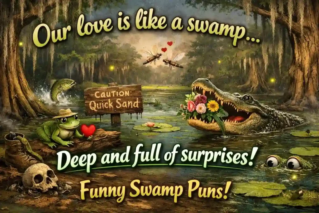 Our love is like a swamp deep and full of surprises.