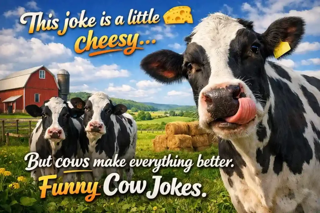 This joke is a little cheesy, but cows make everything better.