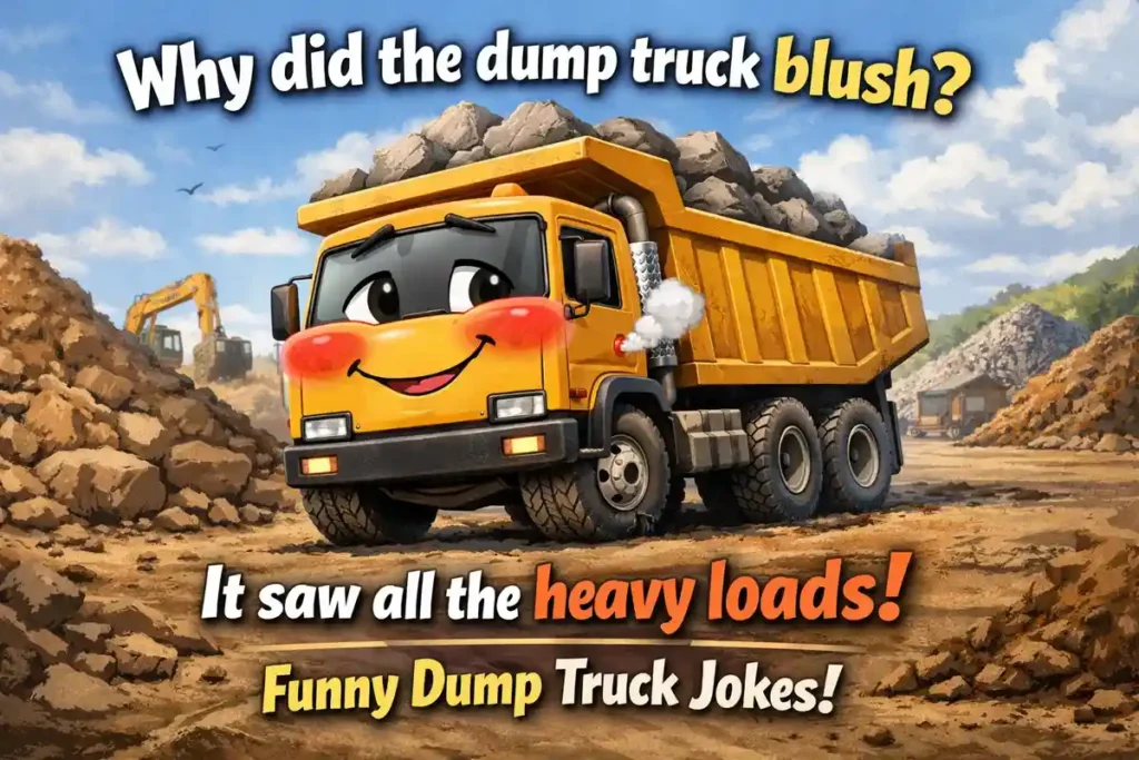 Why did the dump truck blush? It saw all the heavy loads.