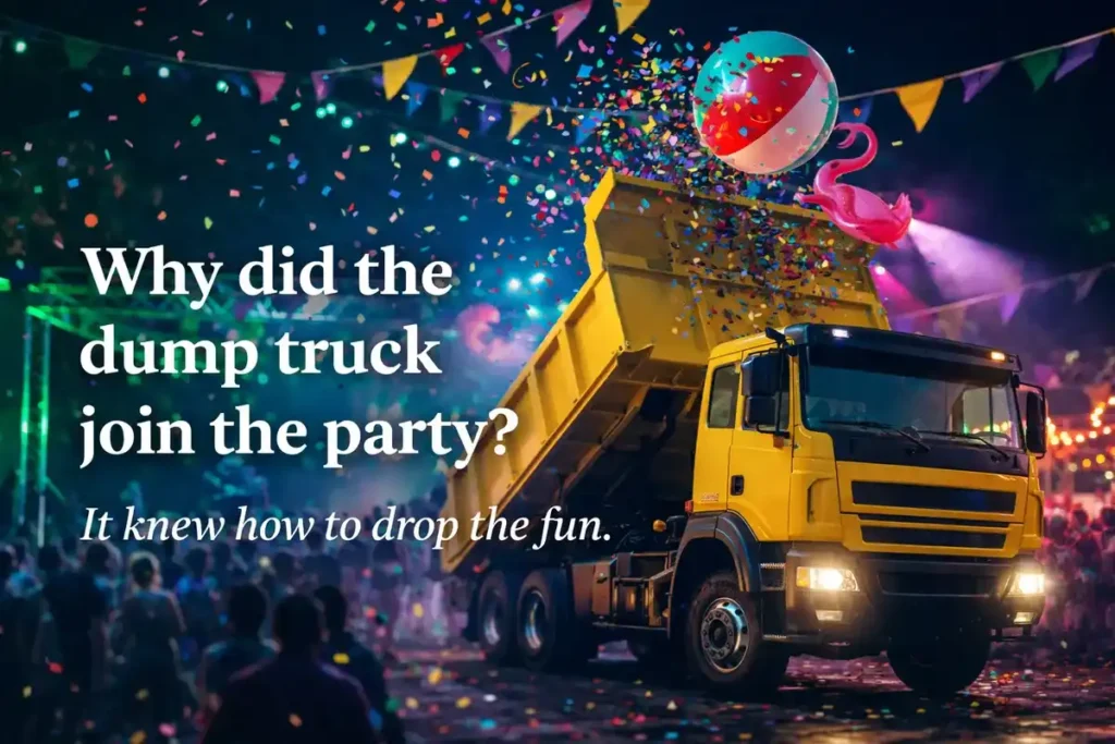 Why did the dump truck join the party? It knew how to drop the fun