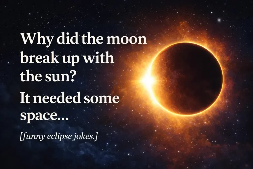 Why did the moon break up with the sun? It needed some space.