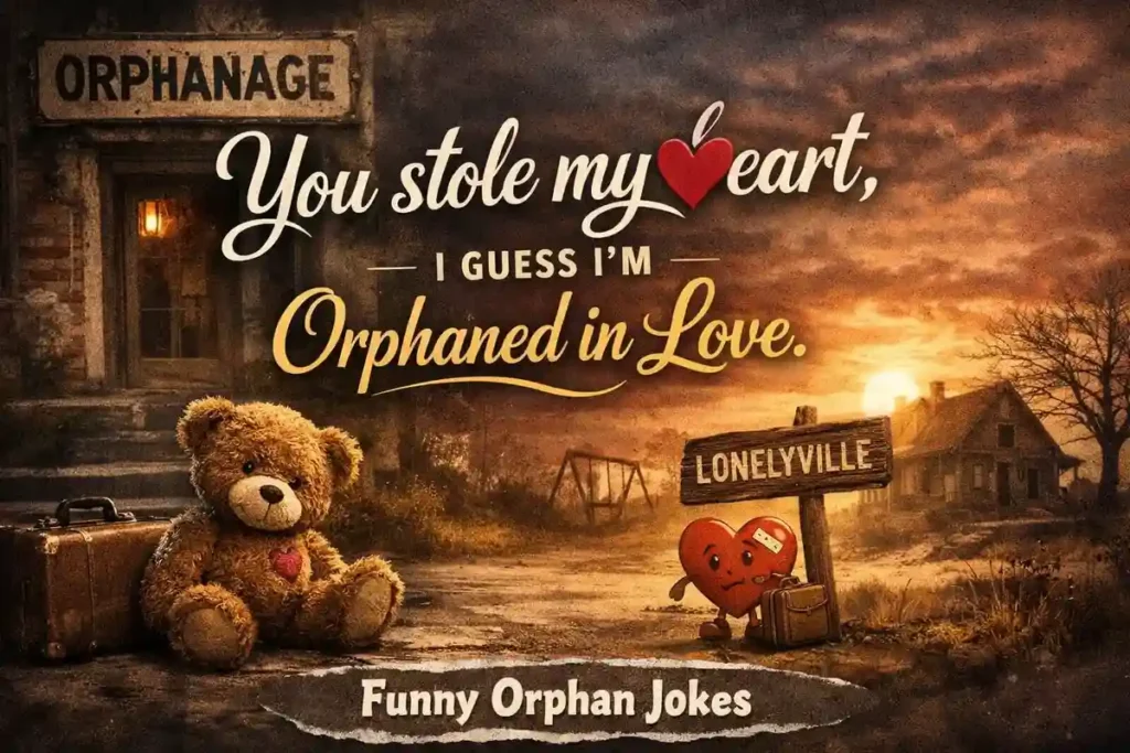 You stole my heart I guess I’m orphaned in love.