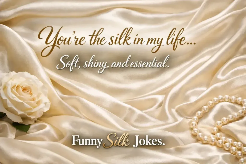 You’re the silk in my life soft, shiny, and essential.
