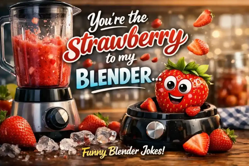 You’re the strawberry to my blender.
