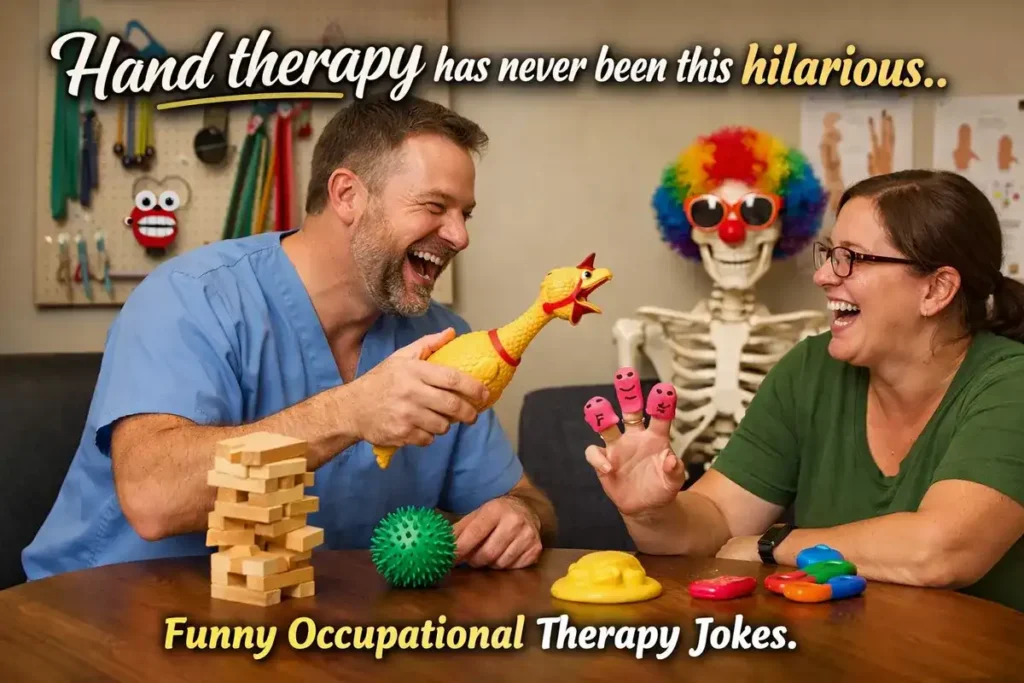 Hand therapy has never been this hilarious.