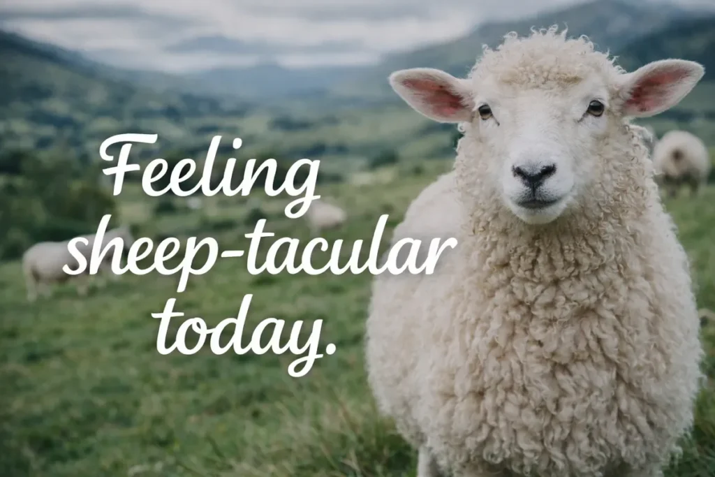 Feeling sheep-tacular today.