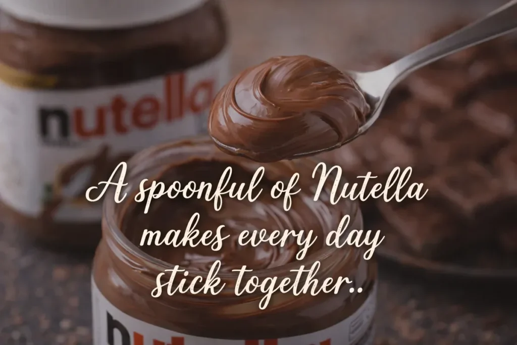 A spoonful of Nutella makes every day stick together.