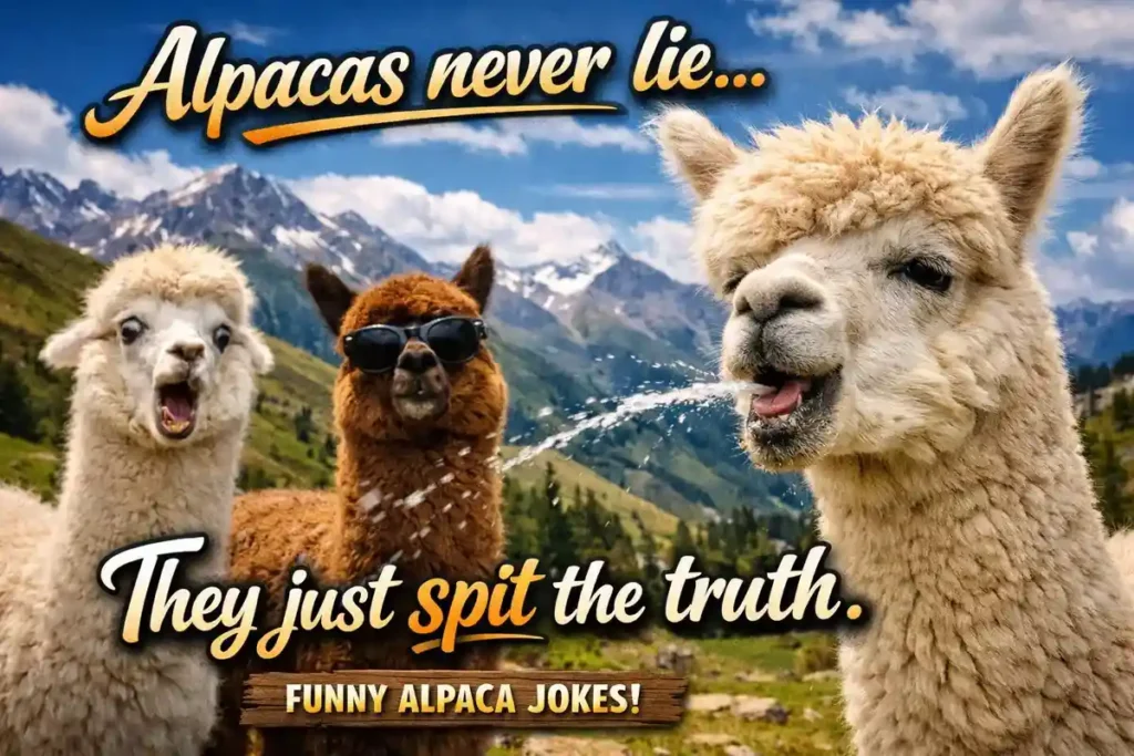 Alpacas never lie they just spit the truth.