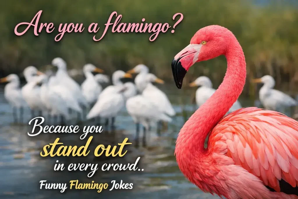 Are you a flamingo? Because you stand out in every crowd.