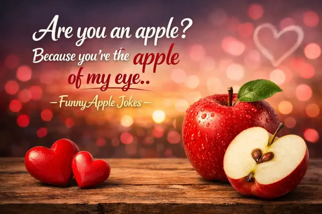 Are you an apple? Because you’re the apple of my eye.