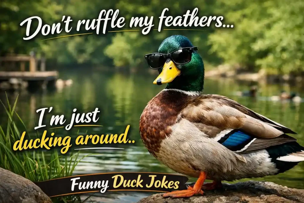 Don’t ruffle my feathers, I’m just ducking around.