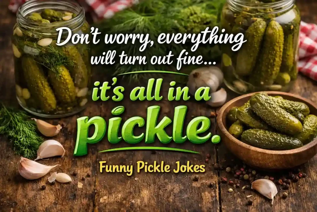 Don’t worry, everything will turn out fine it’s all in a pickle.