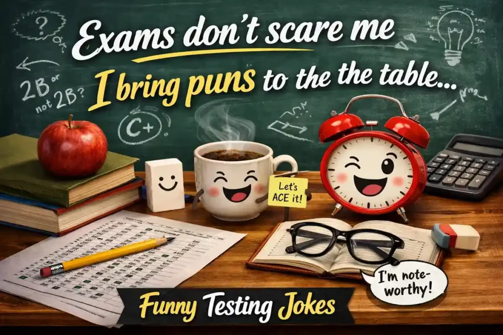 Clever Testing Puns Captions