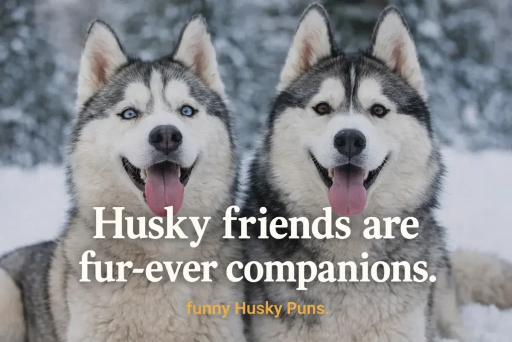 Husky friends are fur-ever companions.