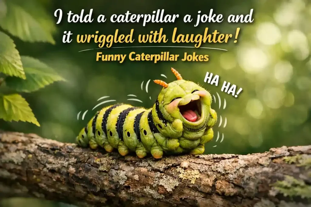 I told a caterpillar a joke and it wriggled with laughter