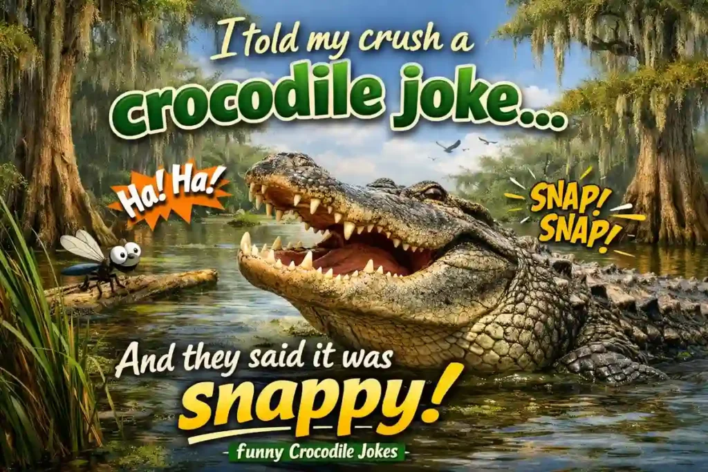 I told my crush a crocodile joke and they said it was snappy.