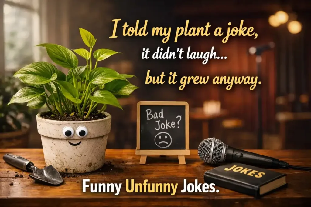 I told my plant a joke, it didn’t laugh but it grew anyway.