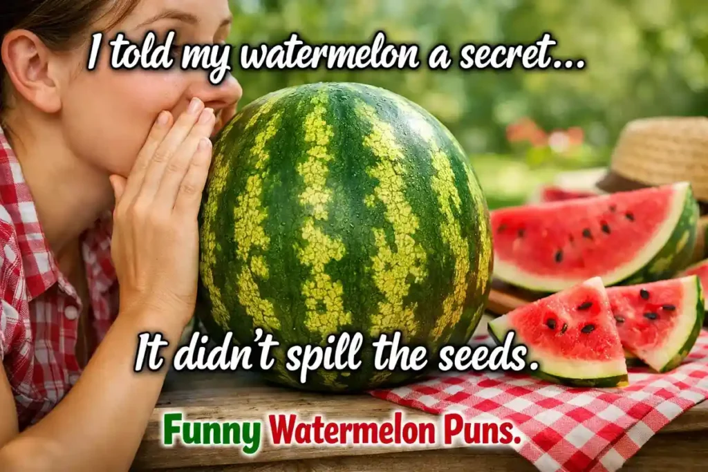 I told my watermelon a secret. It didn’t spill the seeds.