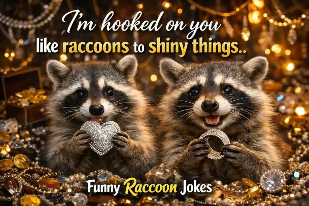 I’m hooked on you like raccoons to shiny things.